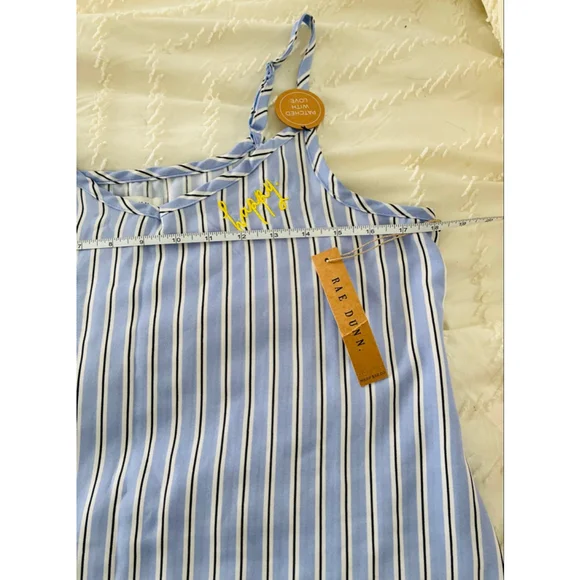 Women's RAE DUNN. Blue & White Striped Pajama Set M - Picture 7 of 7